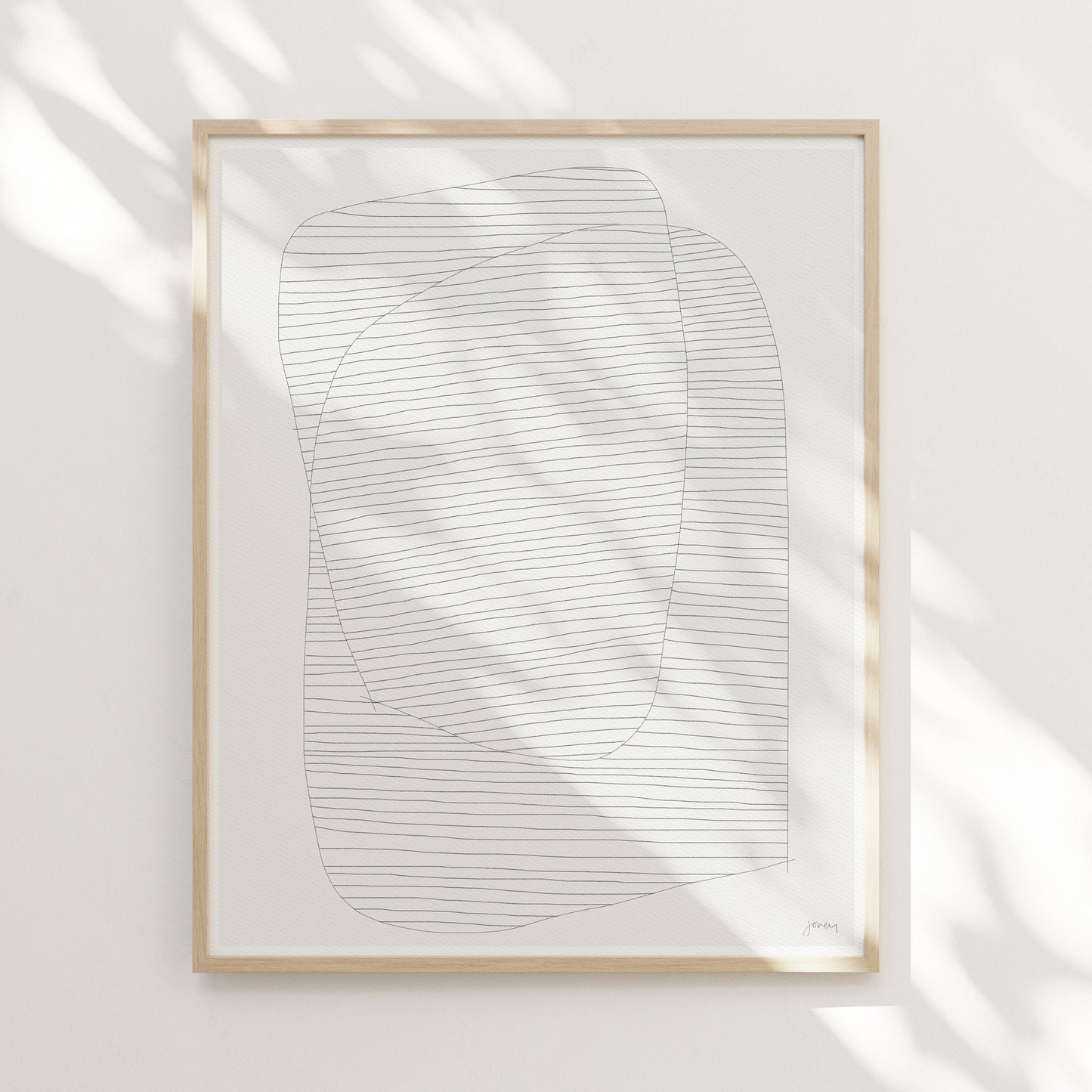 Pencil Line Abstract Art Print - Unframed or Framed - 170807