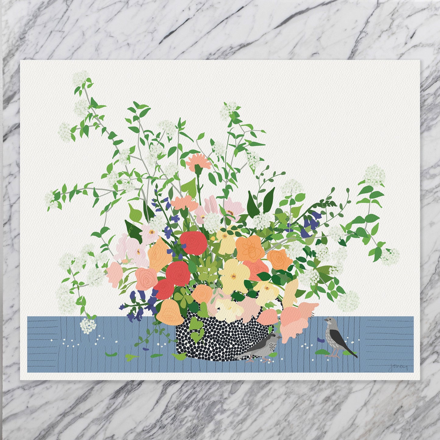 Roses Still Life Abstract Art Print - Unframed or Framed - 200617