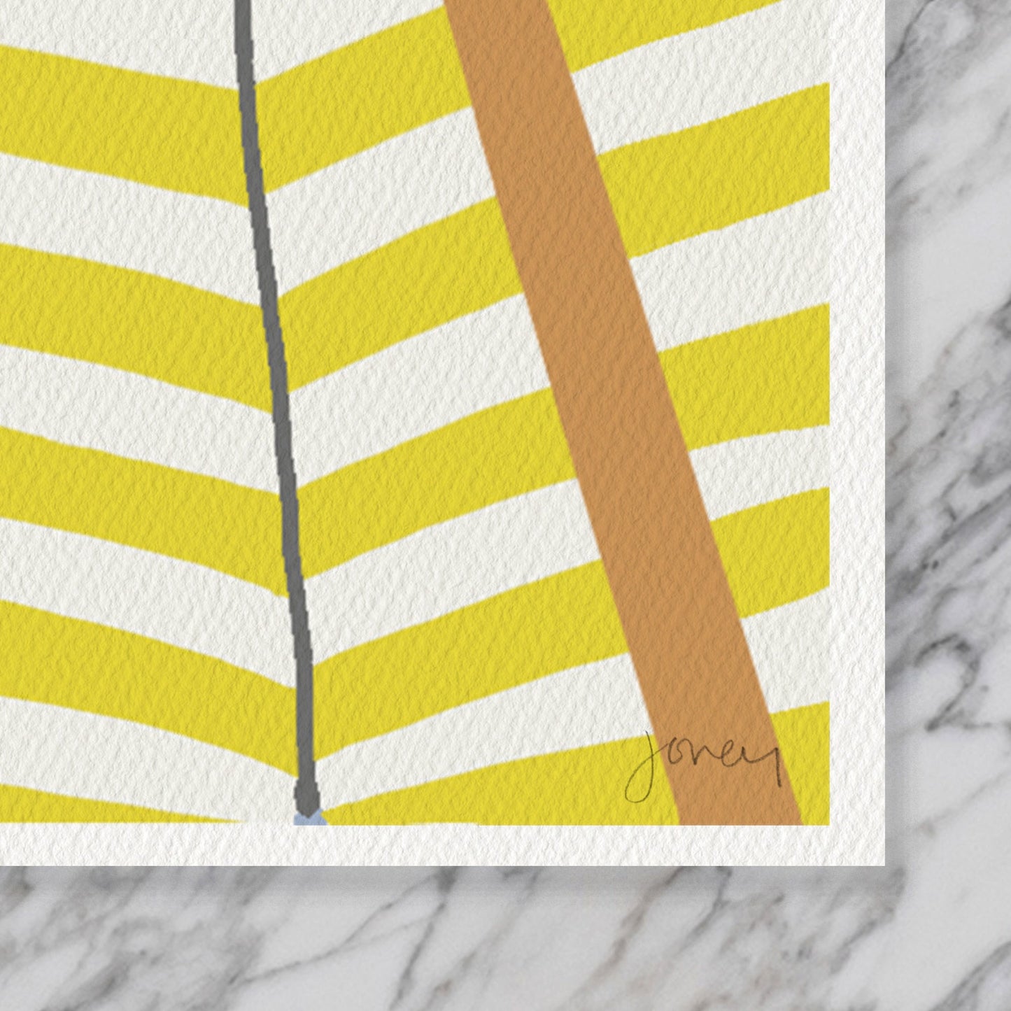 Yellow Umbrella Art Print - Unframed or Framed - 230820