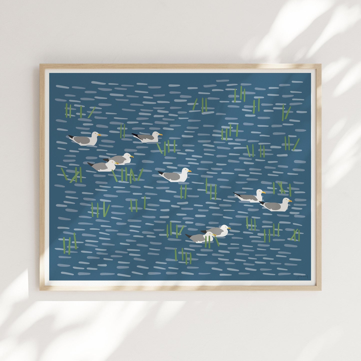 Seagulls in the Marsh - Signed - 260419