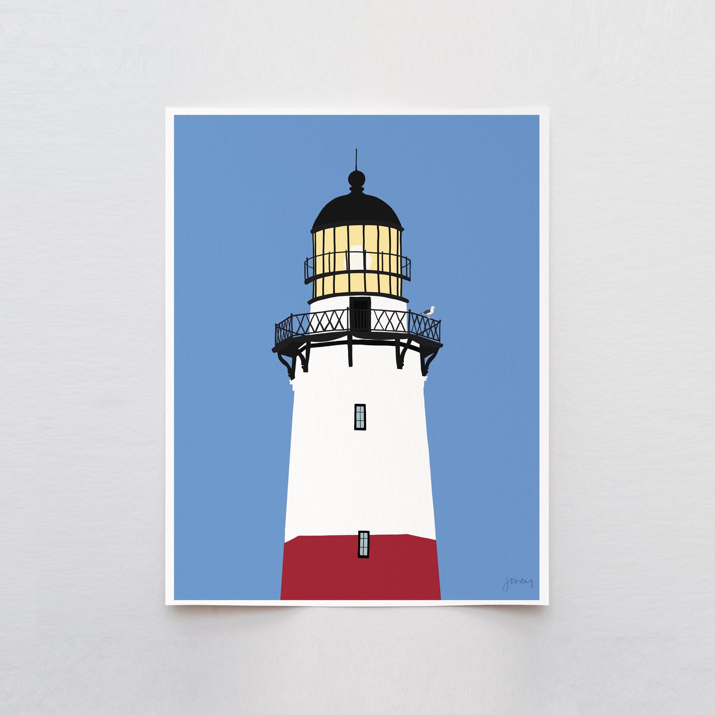 Montauk Point Lighthouse Art Print - Unframed or Framed - 250824