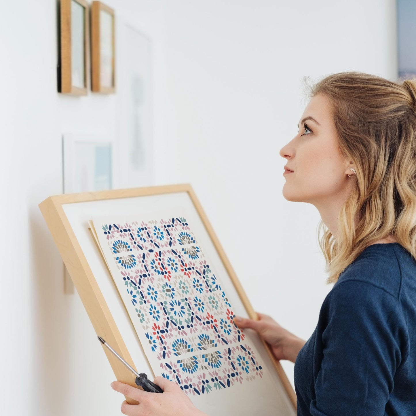 Abstract Tile Art Print - Vibrant Color Artwork | Framed or Unframed Options