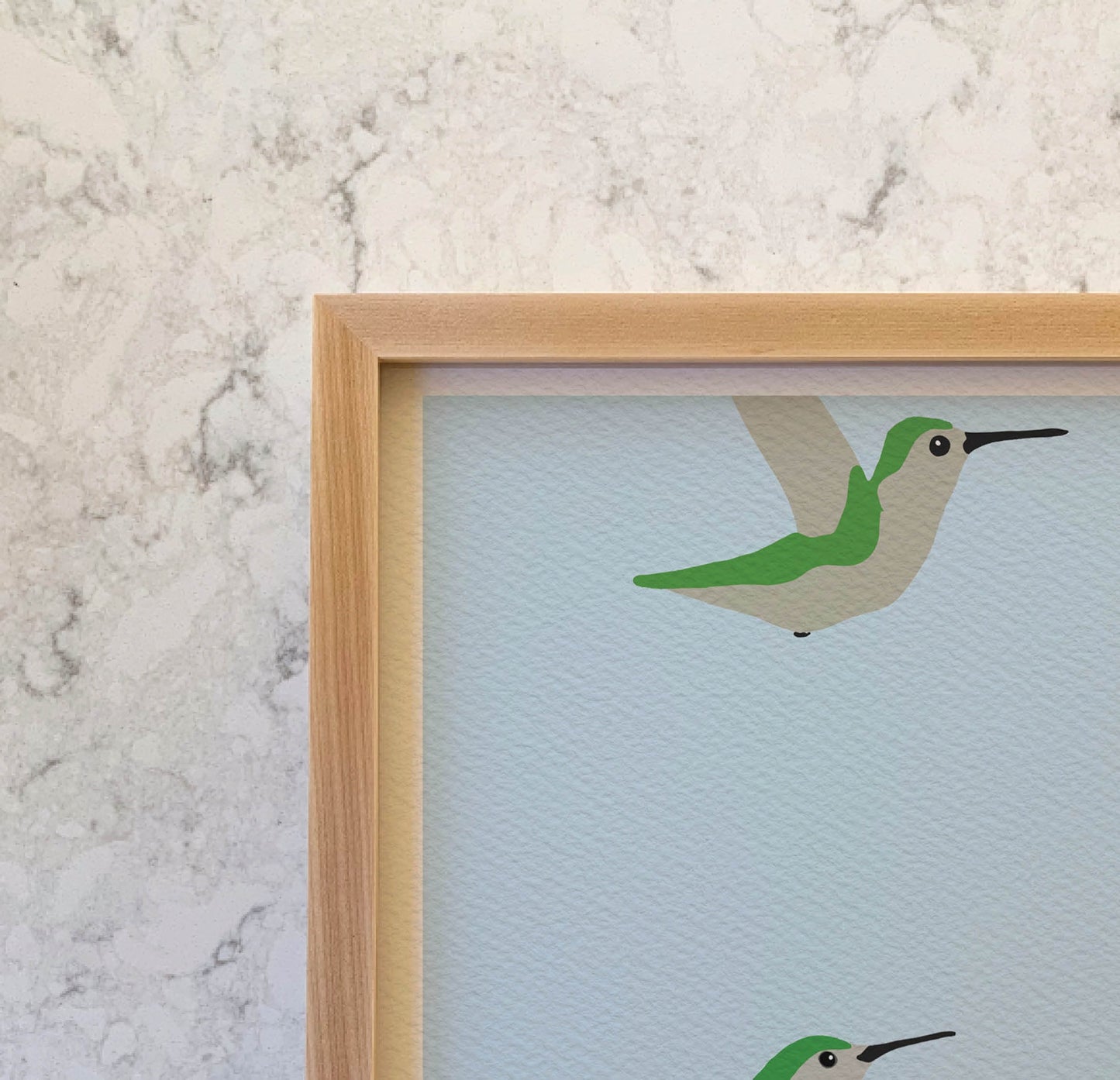 Hummingbirds Group Art Print - Unframed or Framed - 211217