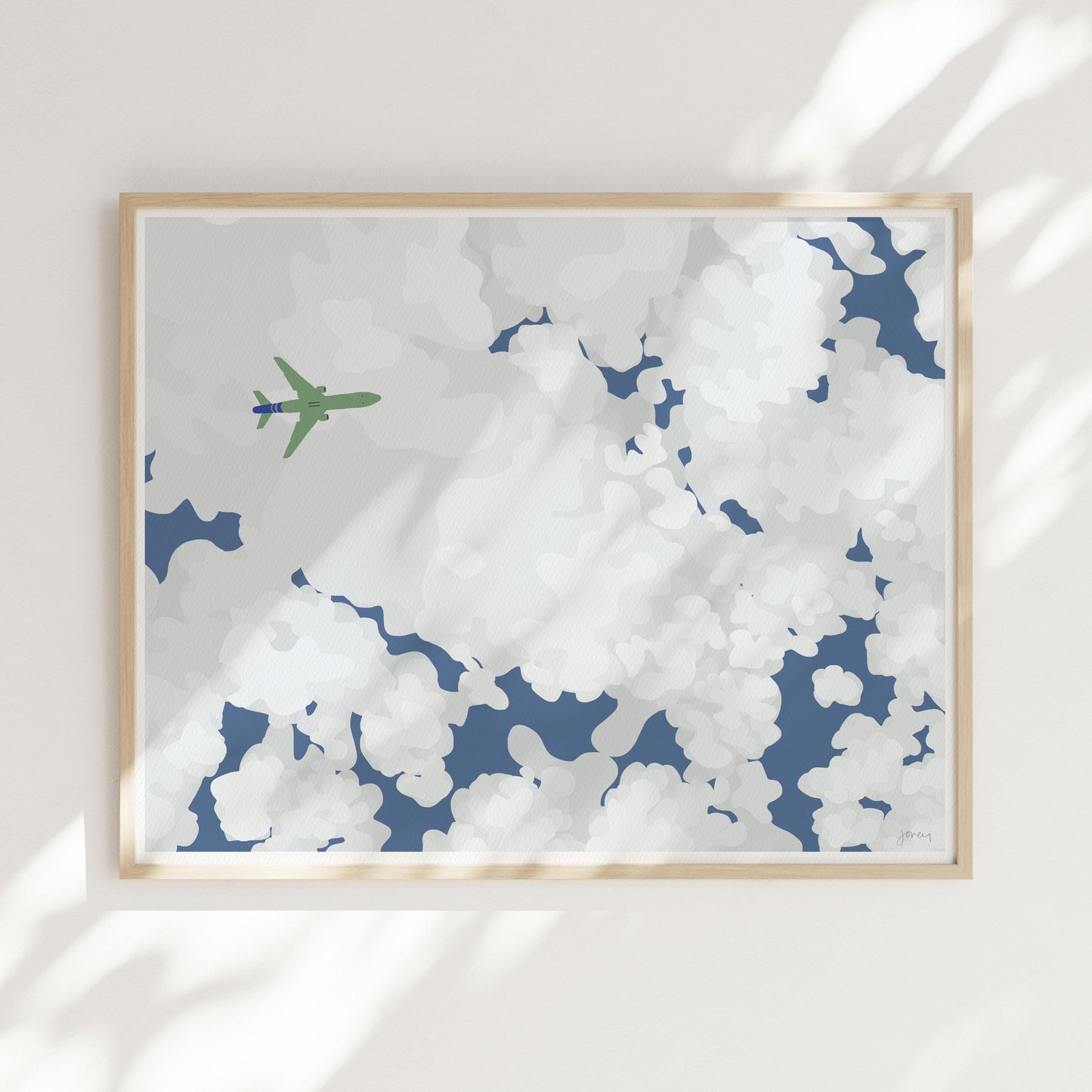 Airplane Overhead Art Print - Unframed or Framed - 250204