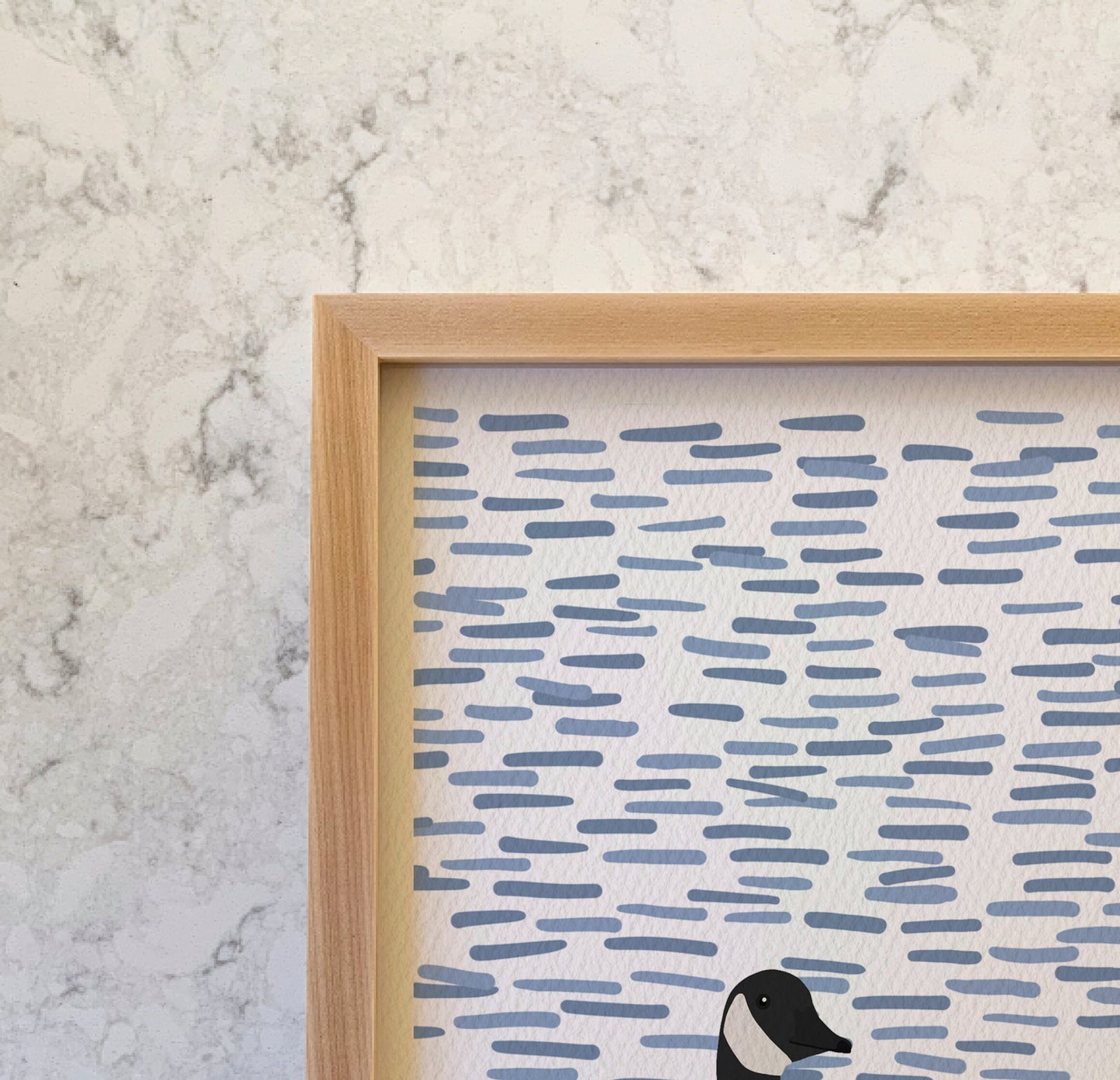 Canada Geese Swimming Art Print - Unframed or Framed - 230924