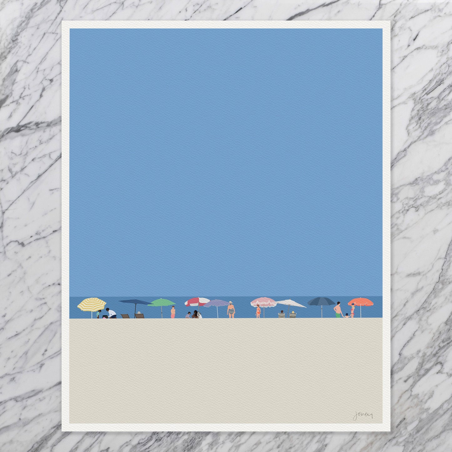 Beach Horizon Art Print 2 - Unframed or Framed - 230708