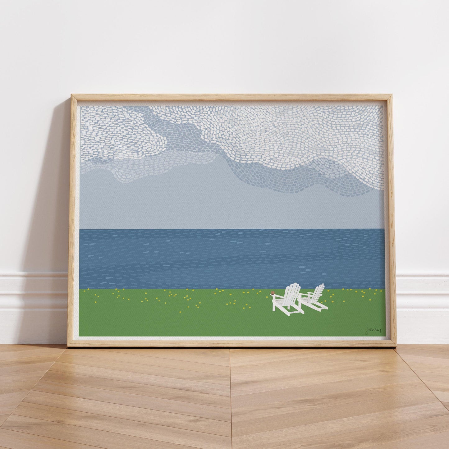 Water and Sky Landscape Art Print - Signed - 260628