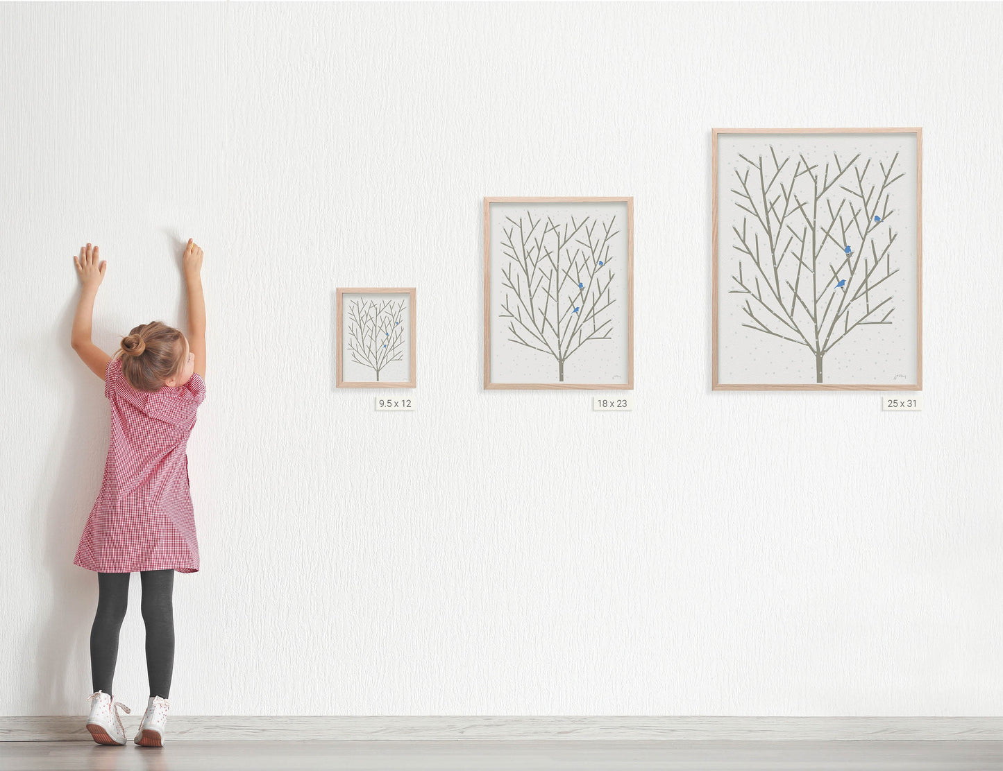 Winter Maple Abstract Art Print - Unframed or Framed - 231210