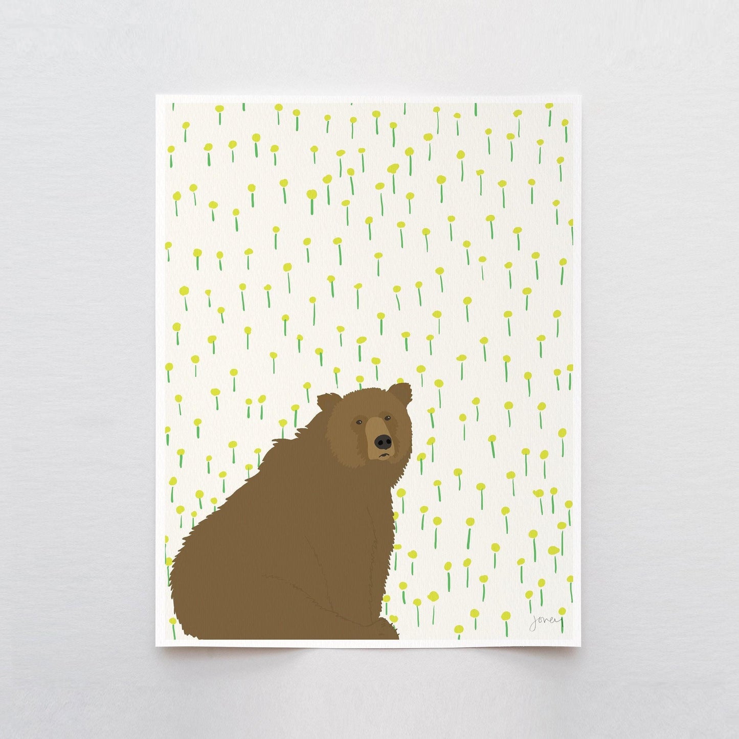 Bear Sitting Art Print - Unframed or Framed - 121023