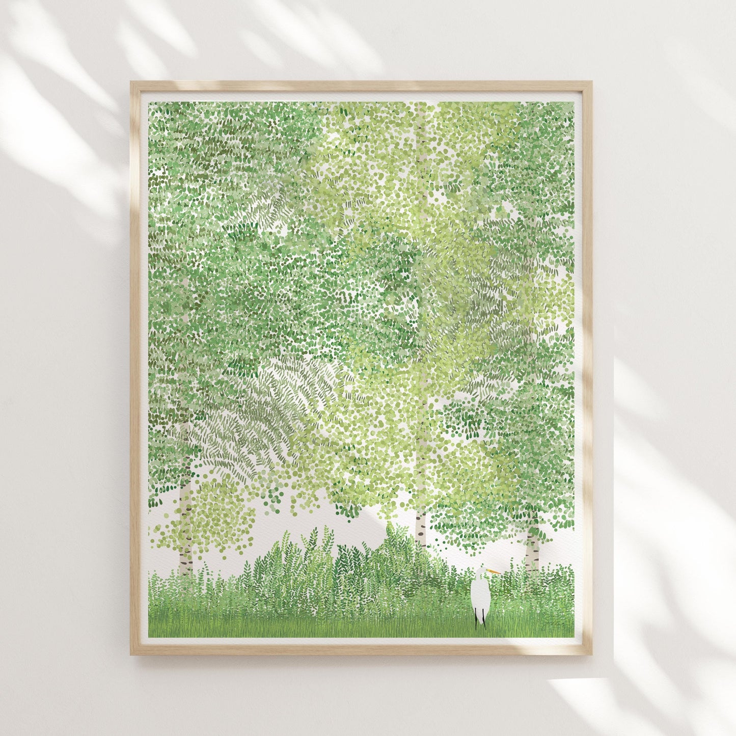 Egret in Marsh Art Print - Unframed or Framed - 250215