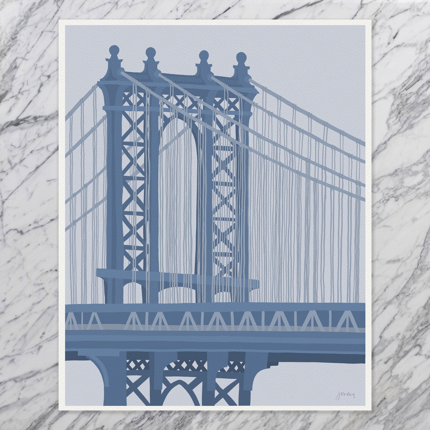 Manhattan Bridge Art Print - Unframed or Framed - 240324
