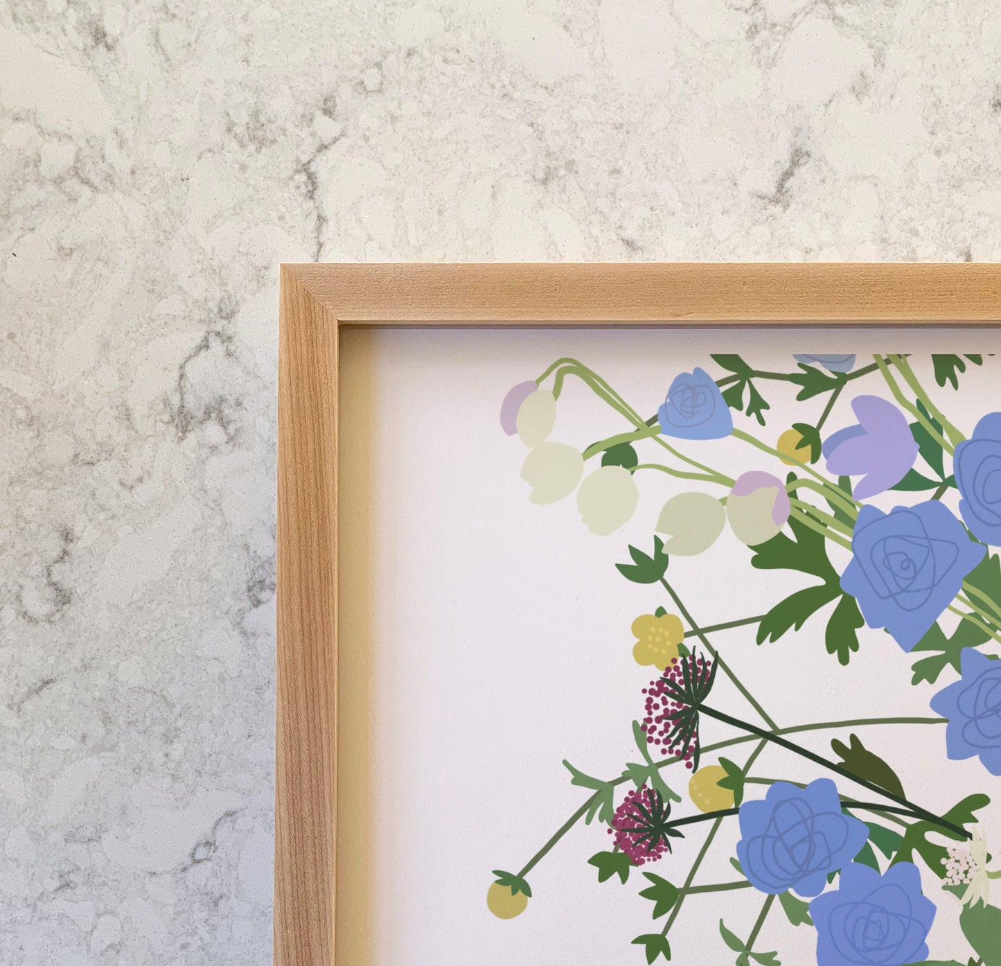 Nasturtiums Mille Fleur  Art Print - Unframed or Framed - 210510