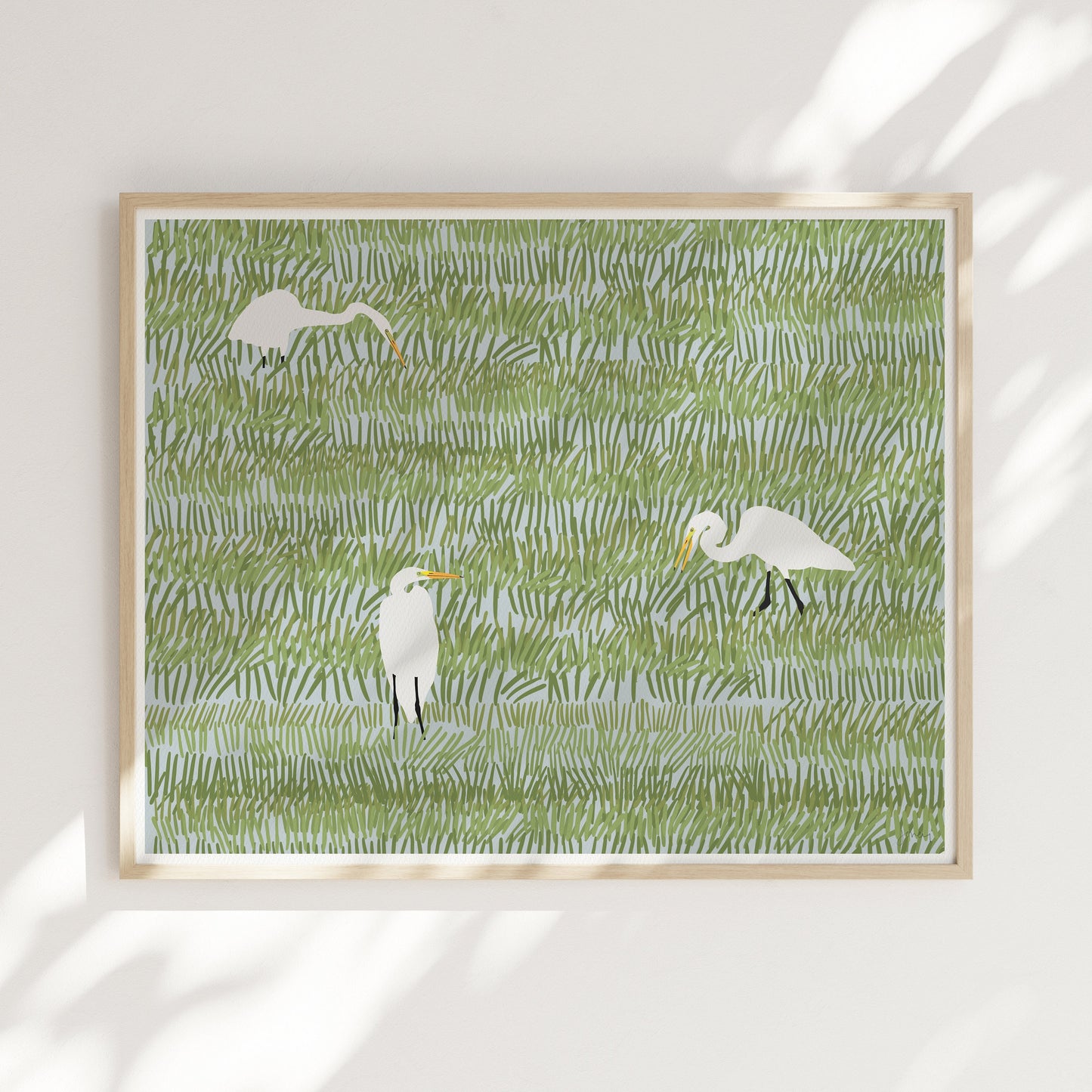 Great Egrets Art Print - Unframed or Framed - 220402