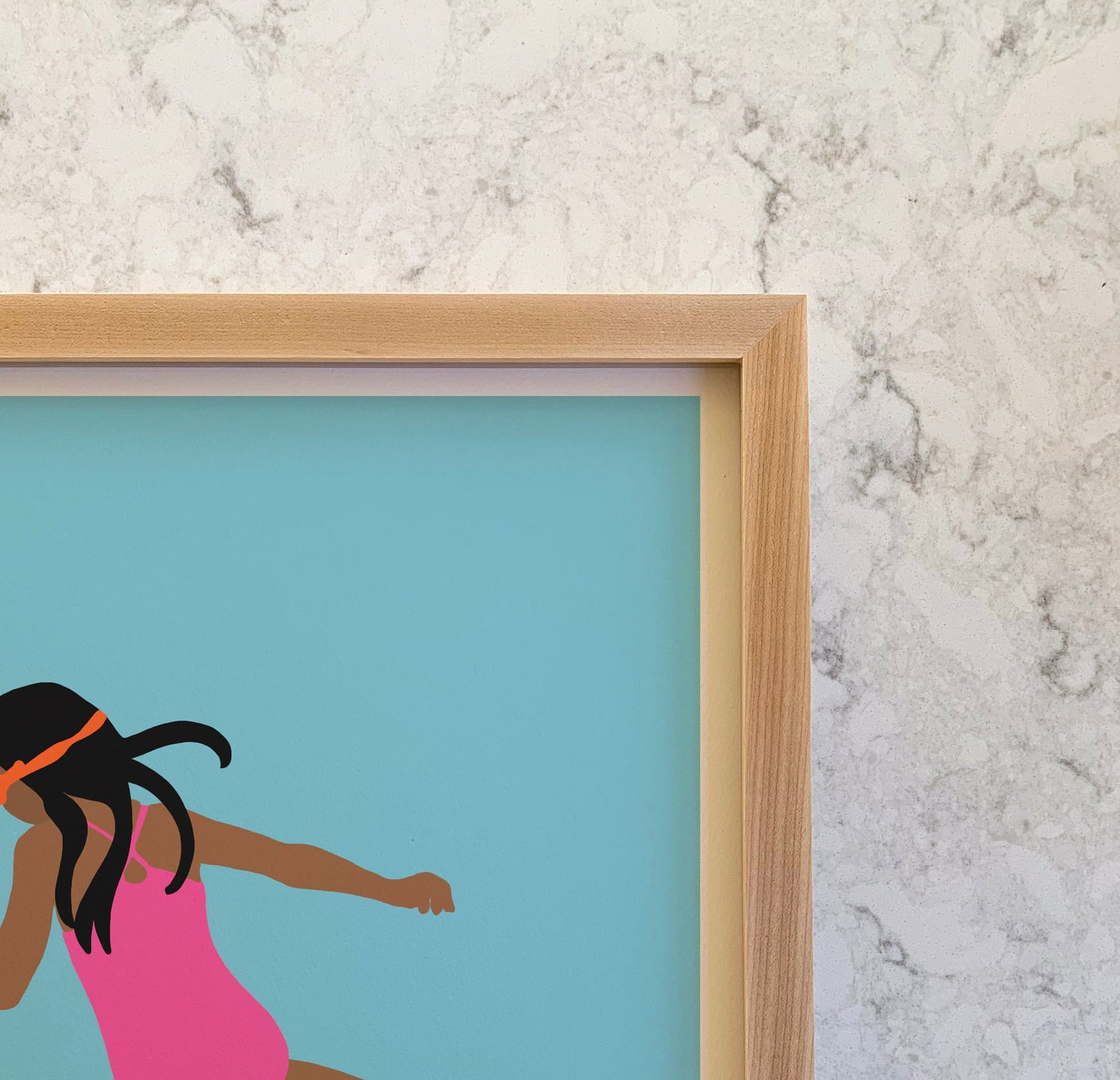 Family Swimming Art Print - Unframed or Framed - 160503