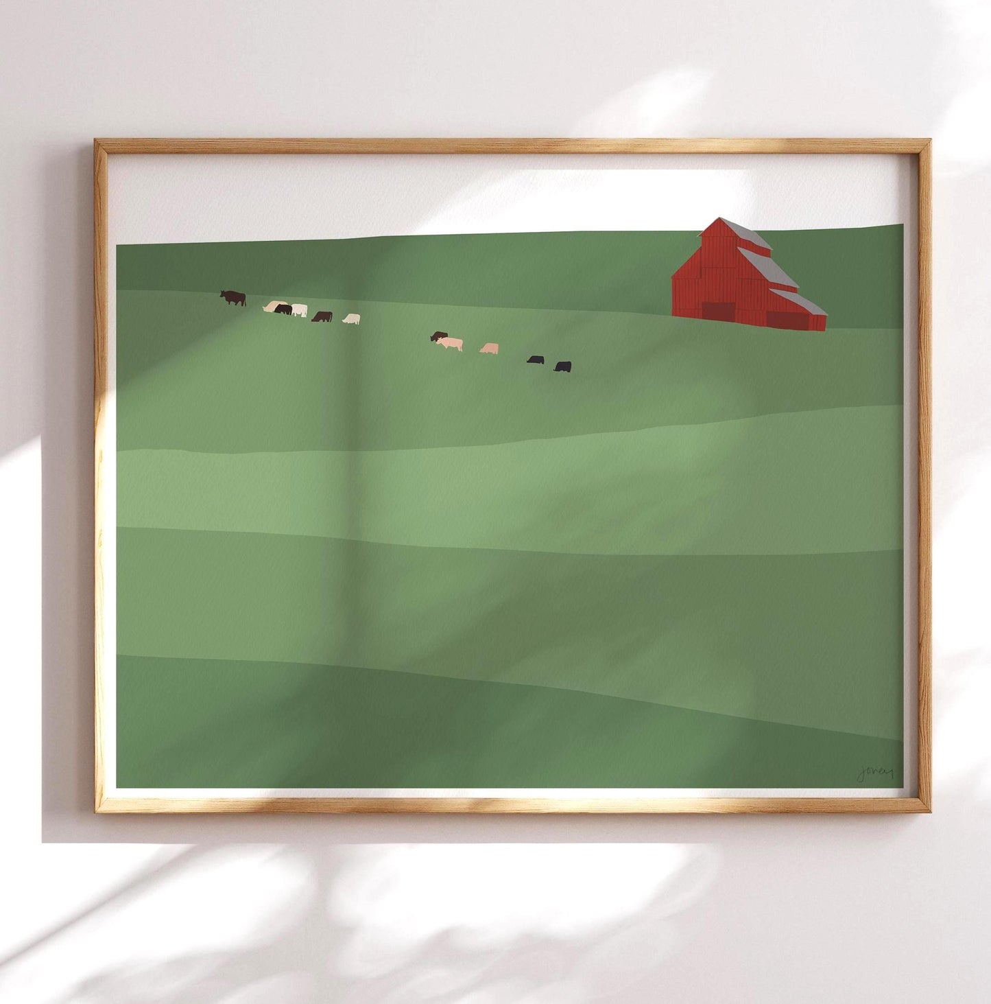 Cow Herd Art Print - Unframed or Framed - 250207