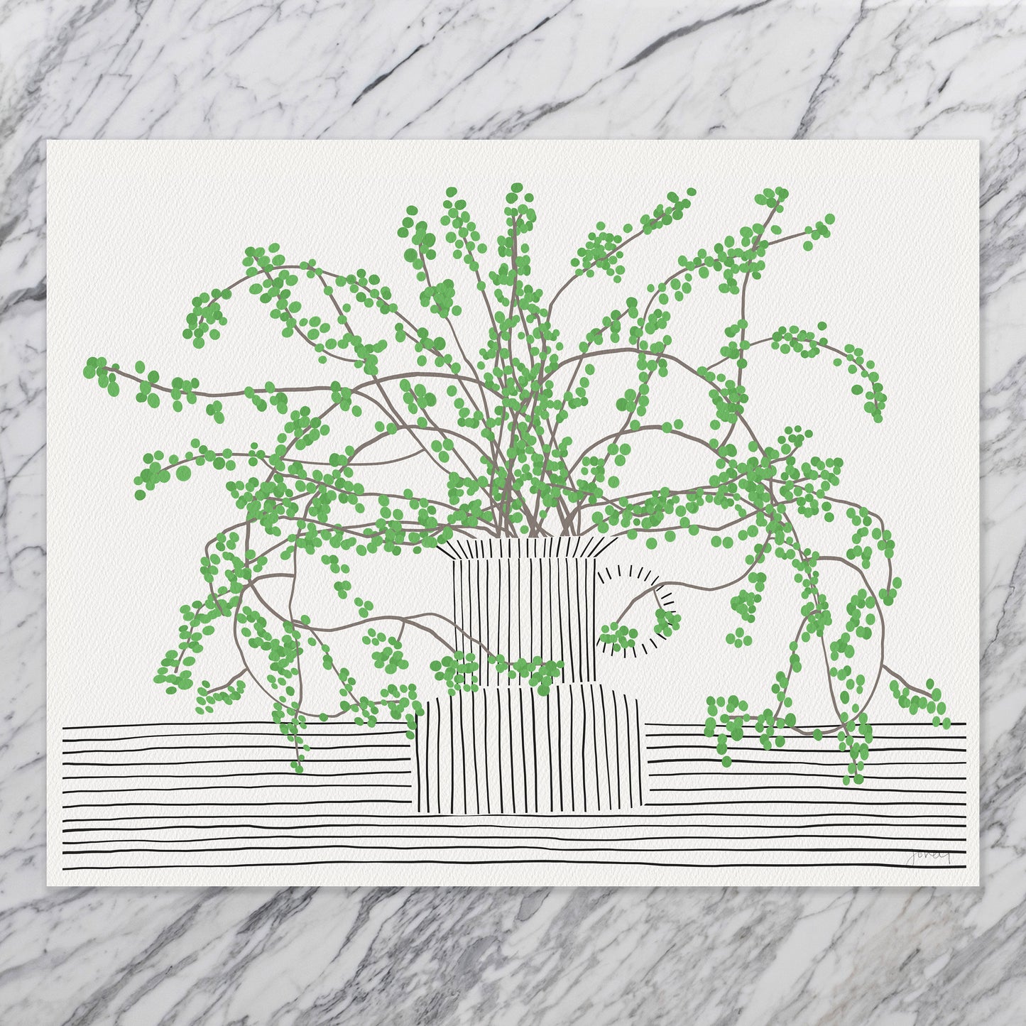 Still Life with Green Berries Art Print - Unframed or Framed - 200809