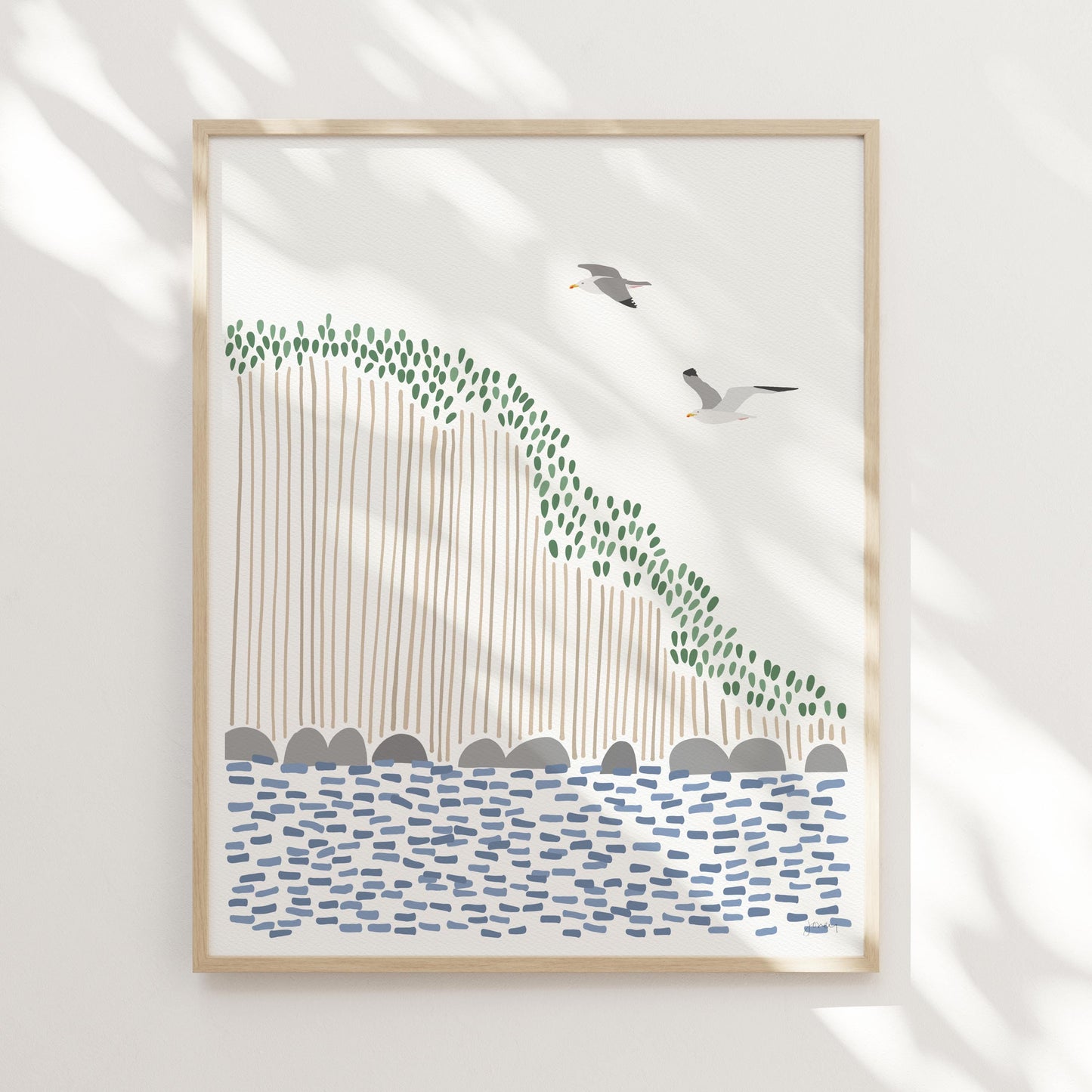 Ocean Cliffside Art Print - Unframed or Framed - 250307