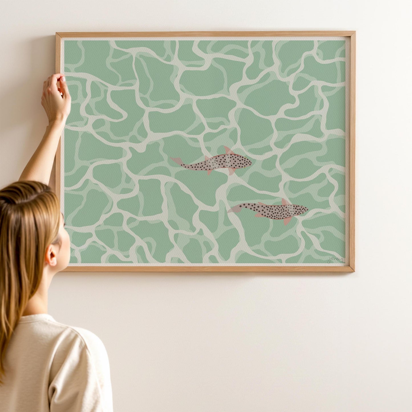 Trout Fish Swimming Underwater Art Print - Signed - 250705