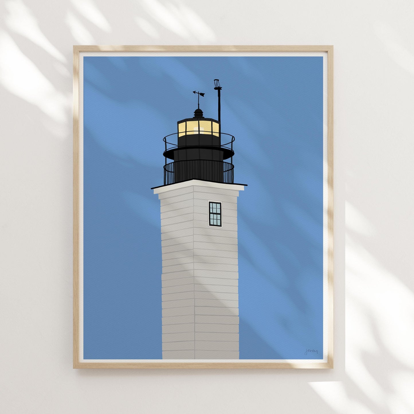 Lighthouse at Beavertail Art Print - Unframed or Framed - 240929