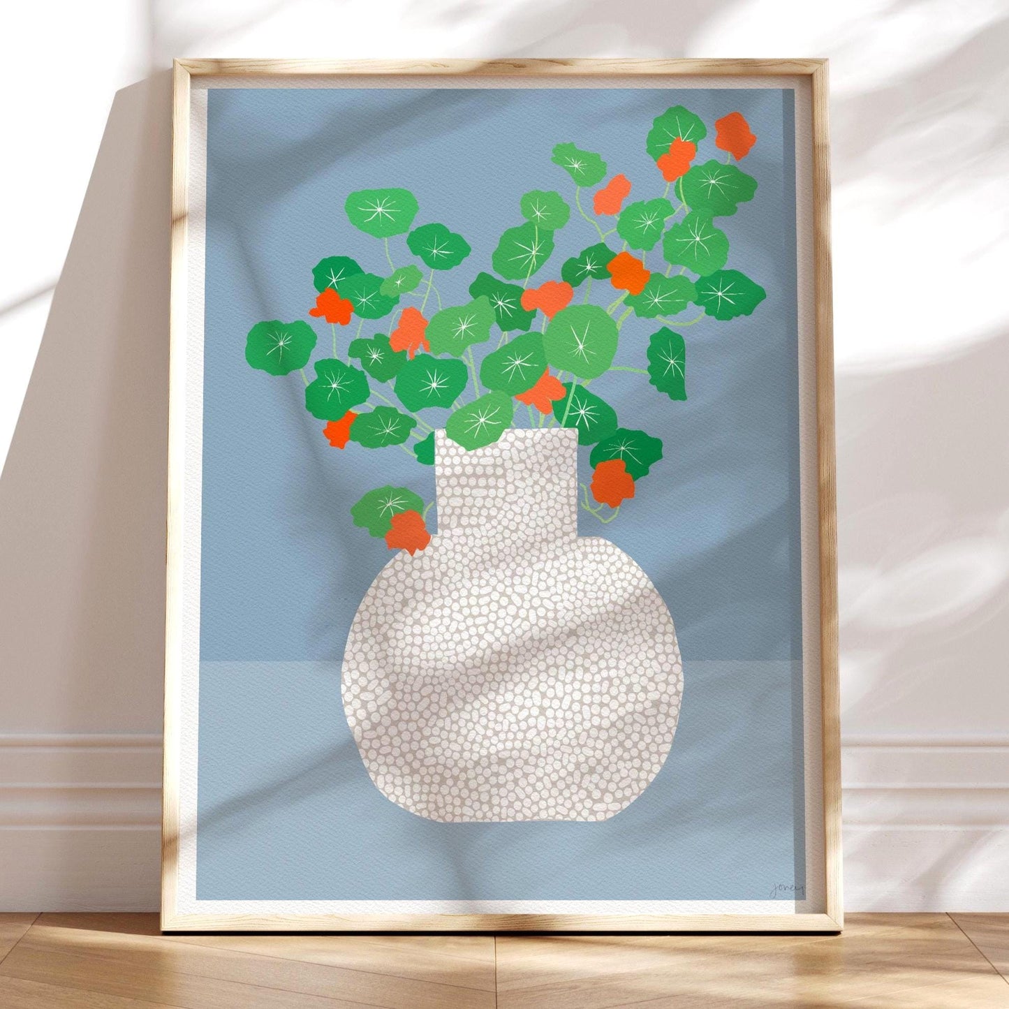 Nasturtiums Abstract Art Print - Unframed or Framed - 201101