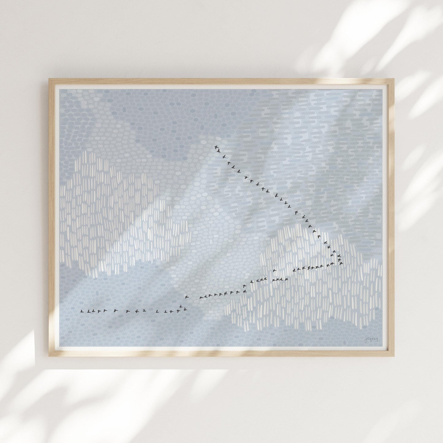 Geese Overhead Art Print - Signed Landscape by Jorey Hurley - 251214