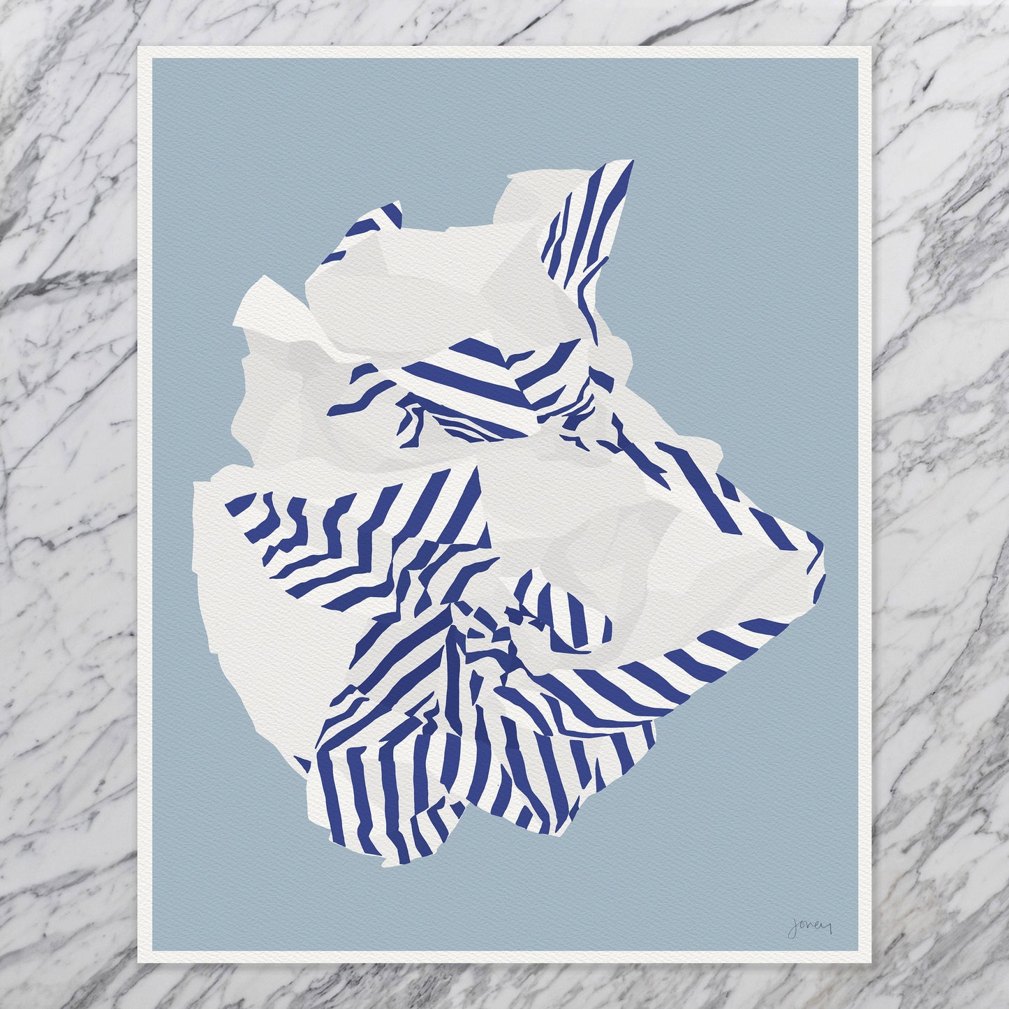 Abstract Crumpled Paper Art Print - Unframed or Framed - 231231