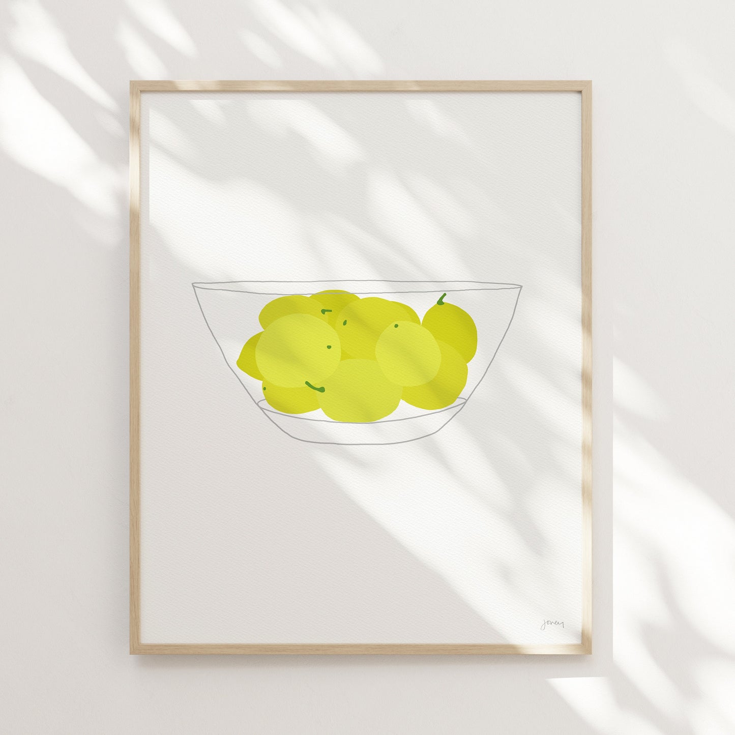 Glass Bowl with Meyer Lemons Art Print - Unframed or Framed - 130124