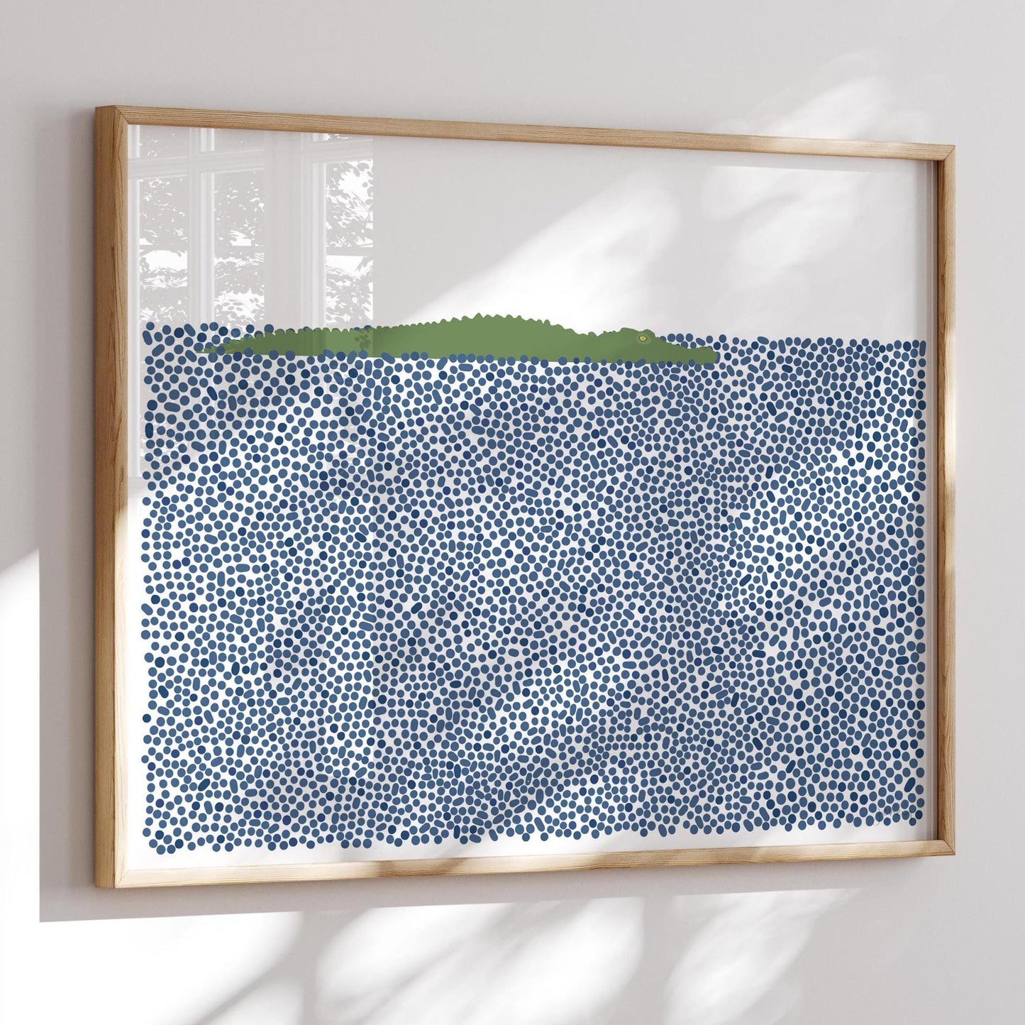 Gliding Crocodile Art Print - Unframed or Framed - 250212