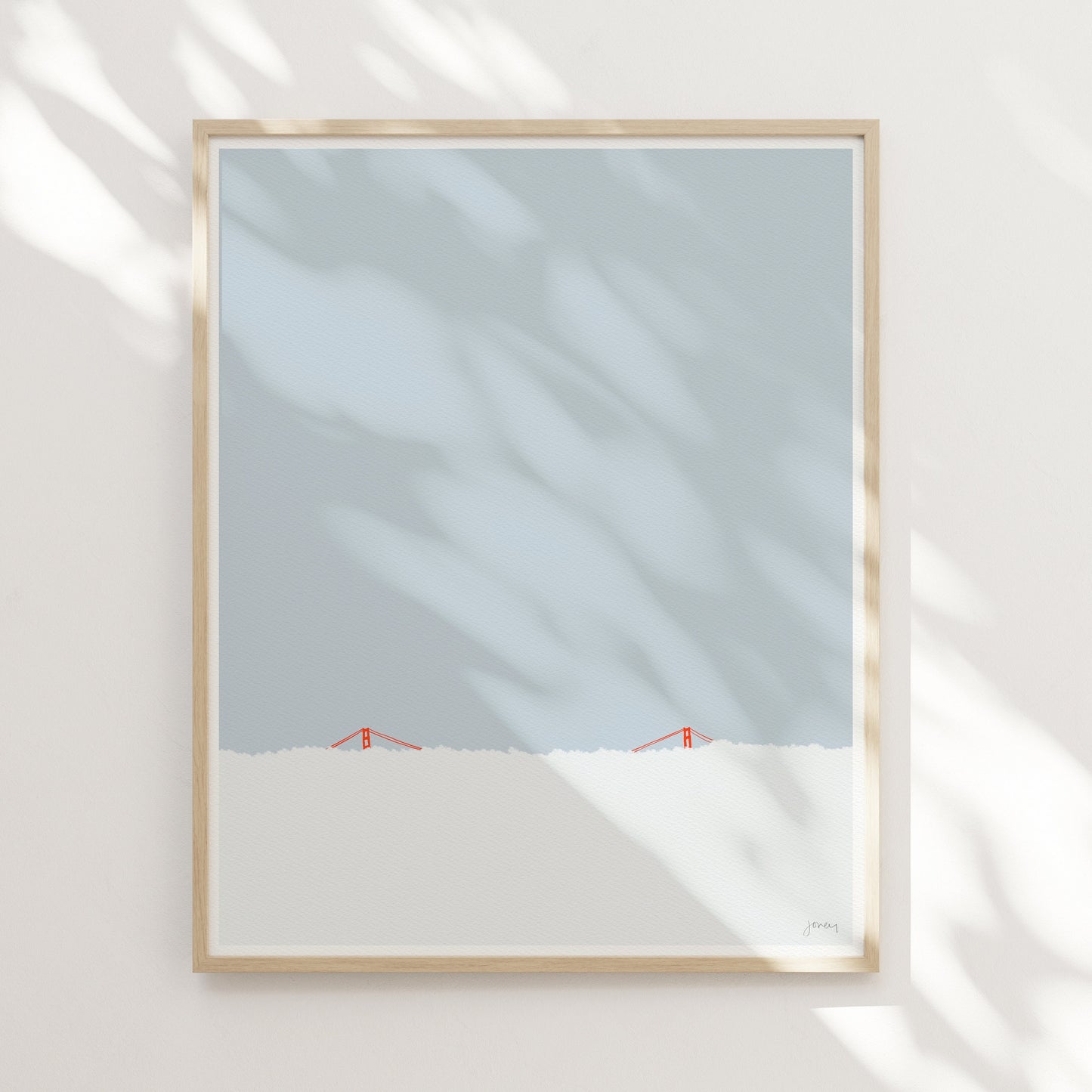 Golden Gate Bridge in Fog Art Print -  Unframed or Framed - 120930