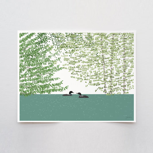 Two Loons Art Print - Unframed or Framed - 241020