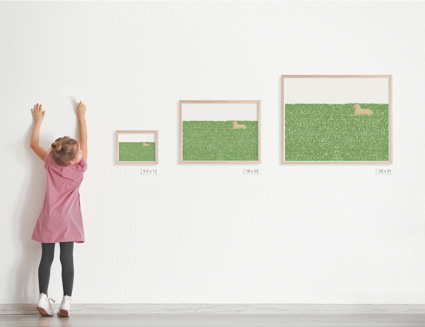 Happy Labrador in the Grass Art Print - Unframed or Framed - 141008