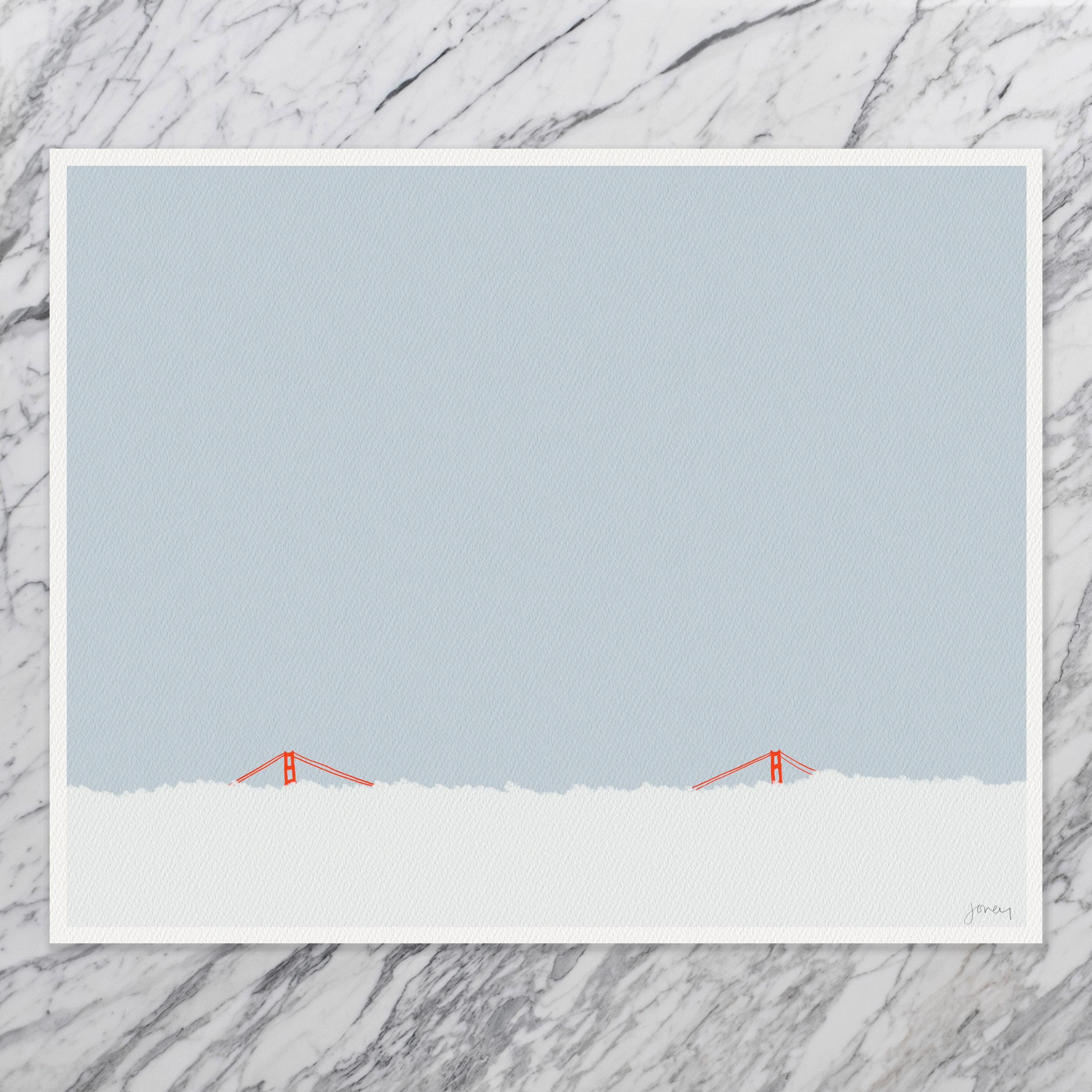 Golden Gate Bridge Landscape Art Print - Signed by Jorey Hurley