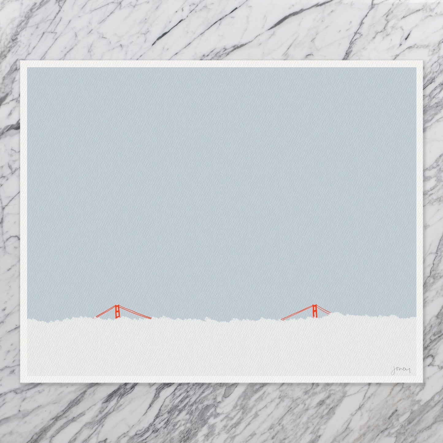 Golden Gate Bridge Landscape Art Print - Signed - 120930