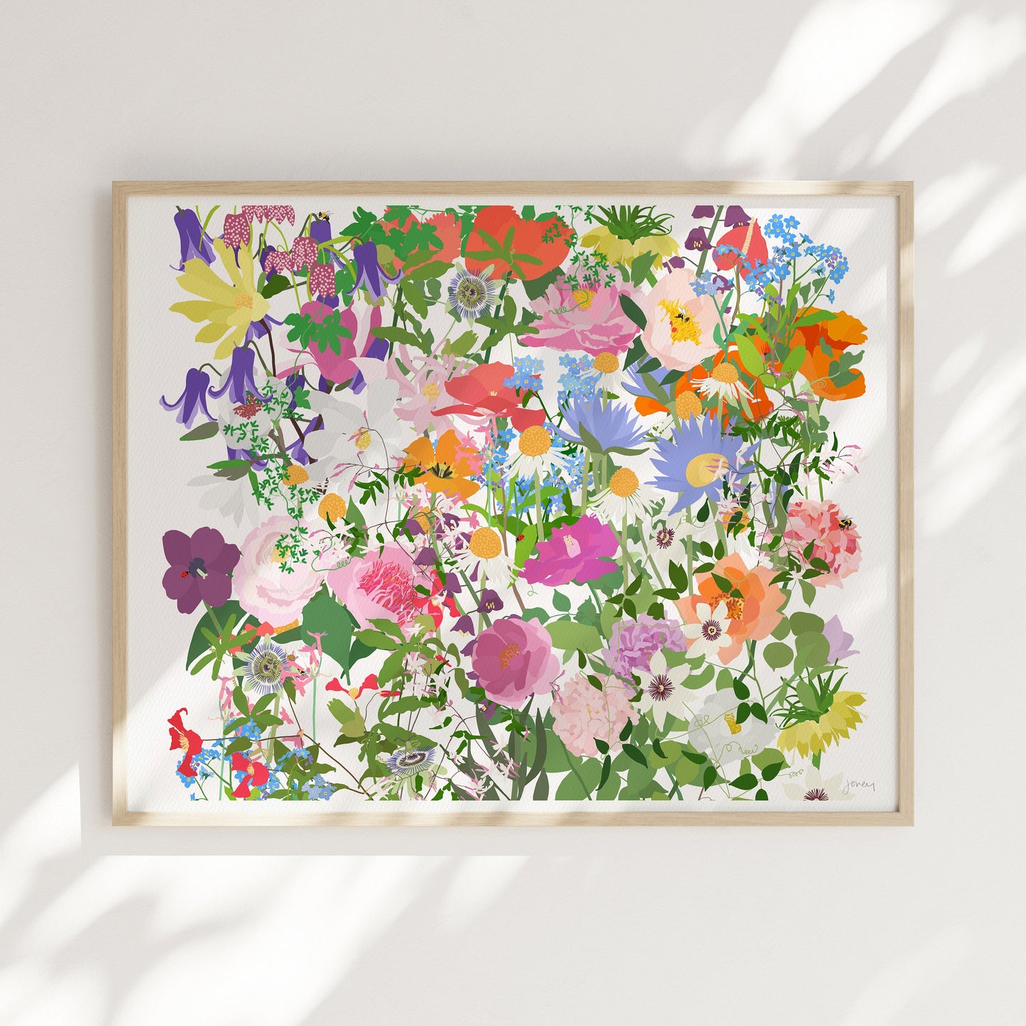Springtime Millefleur Art Print - Unframed or Framed  - 210620