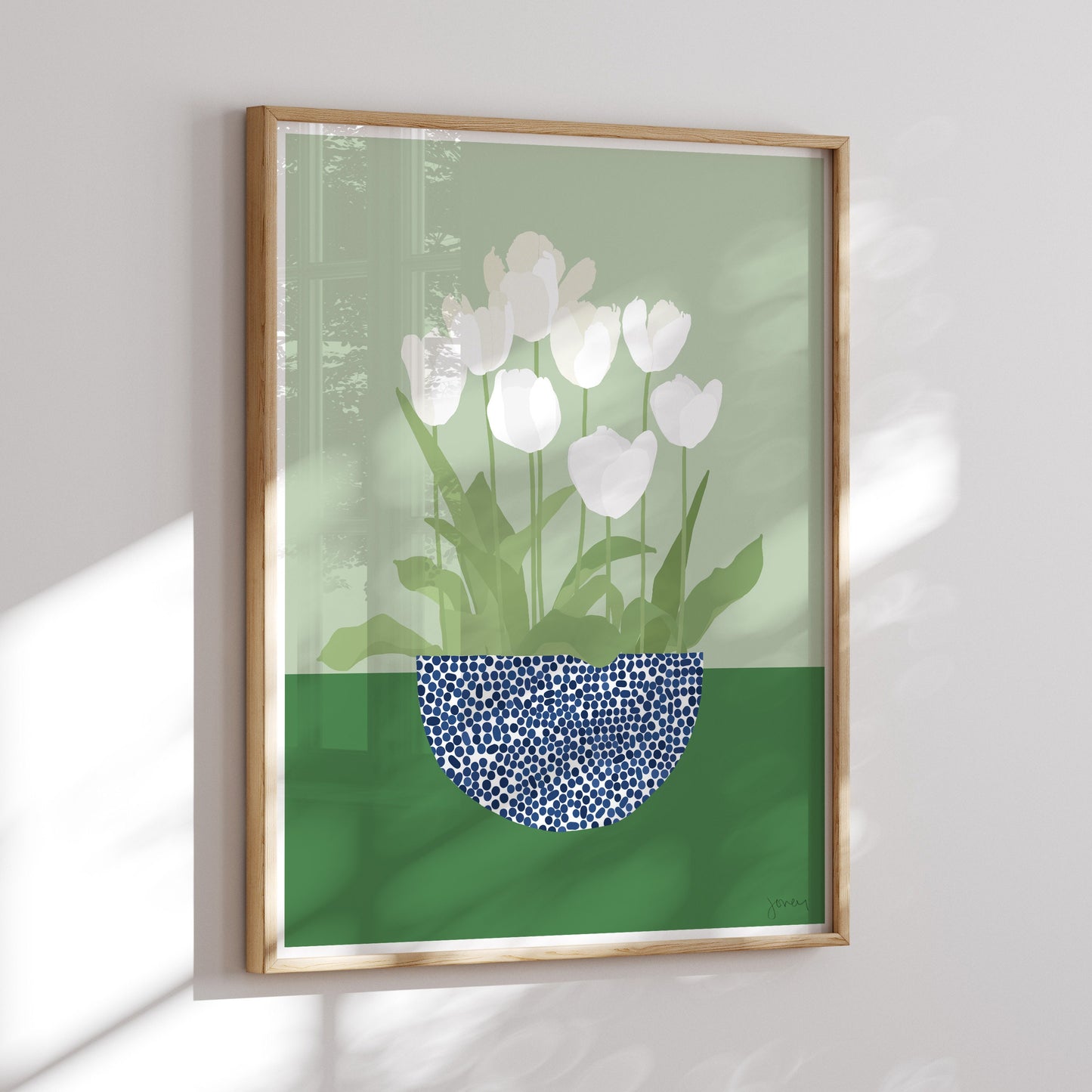 White Tulips Art Print - Unframed or Framed - 240512
