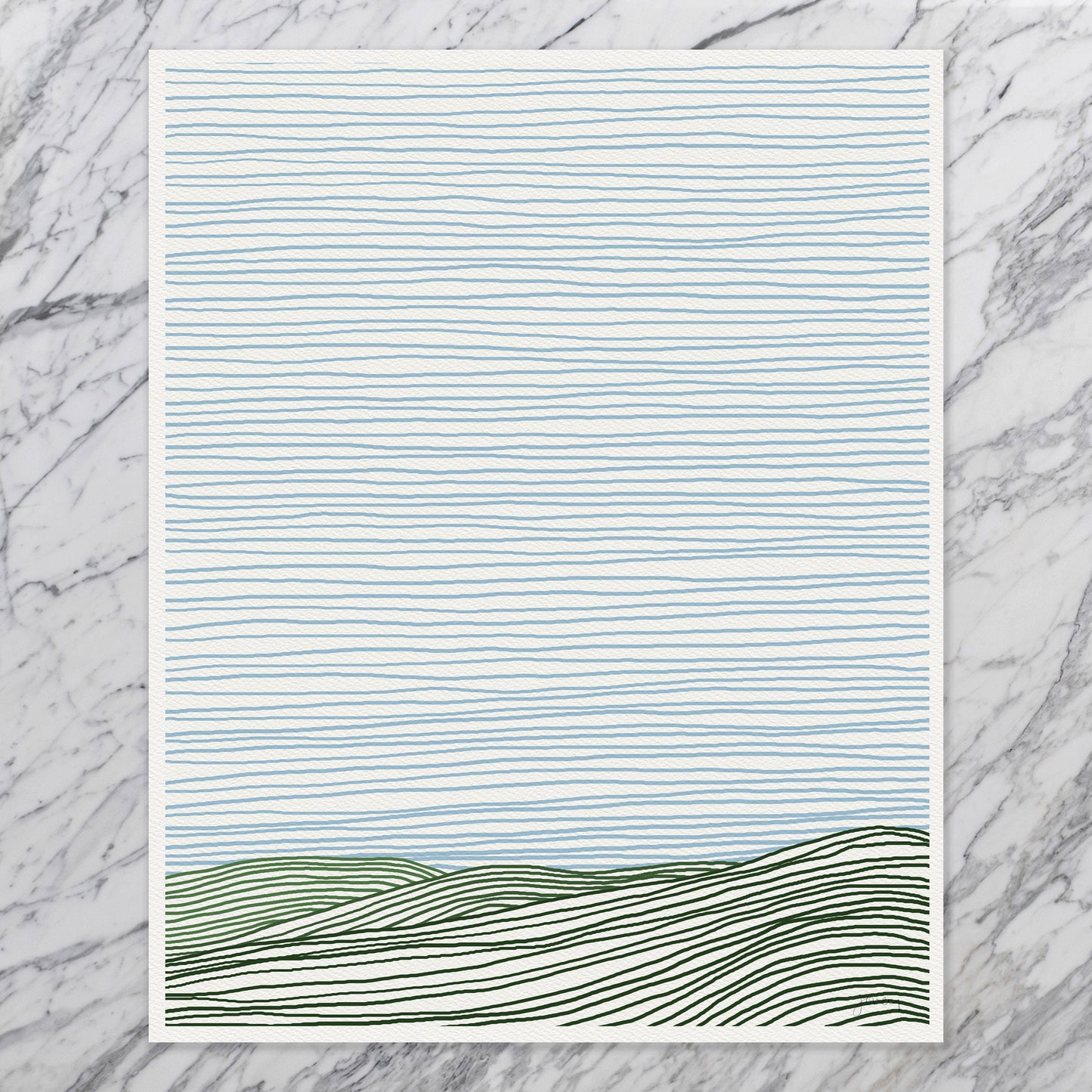 Striped Hills Art Print - Unframed or Framed - 120924