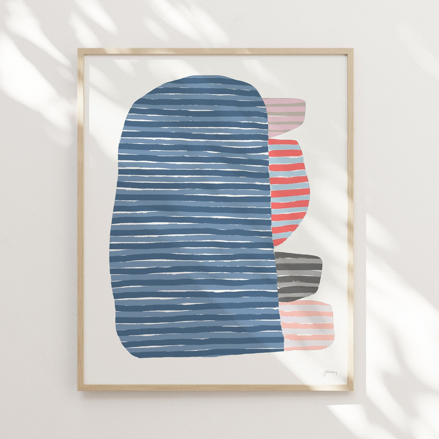 Striped Abstract Art Print - Unframed or Framed - 170920
