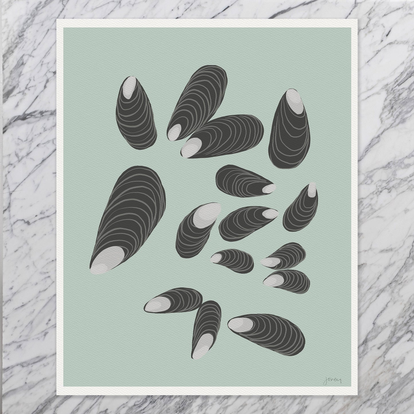 Mussels Art Print - Unframed or Framed - 121022