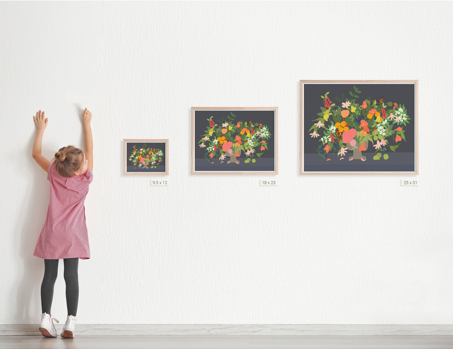 Orange Poppies Art Print - Unframed or Framed - 191214