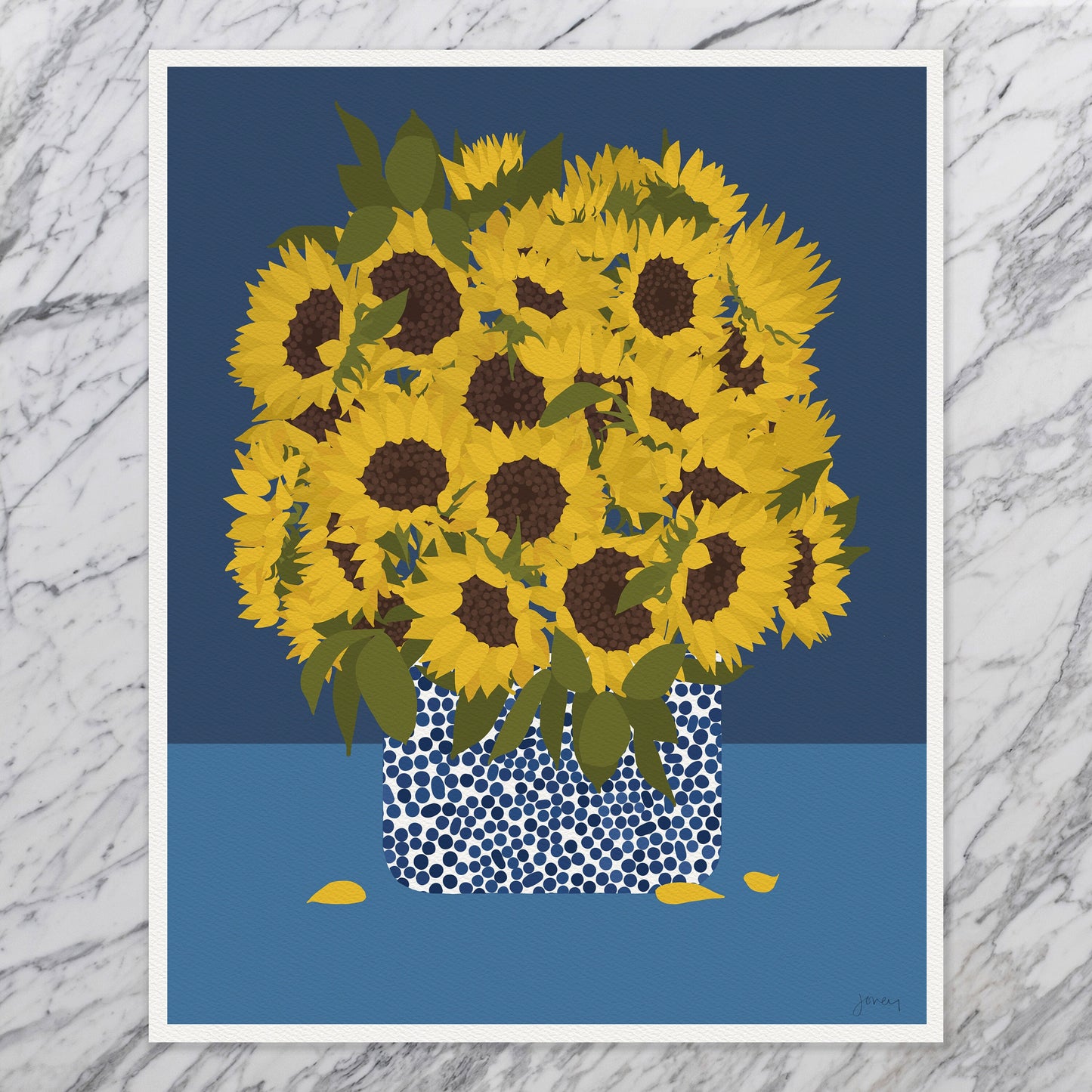 Sunflowers Still Life Art Print - Unframed or Framed - 231008