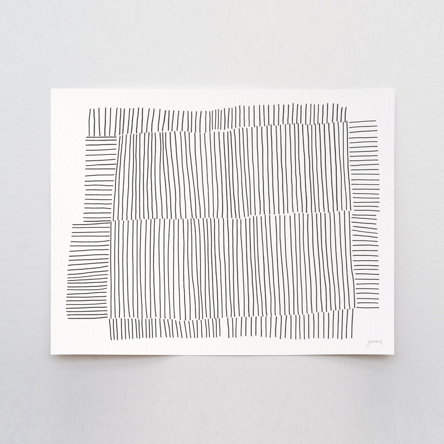 Lined Abstract Art Print - Unframed and Framed -181017