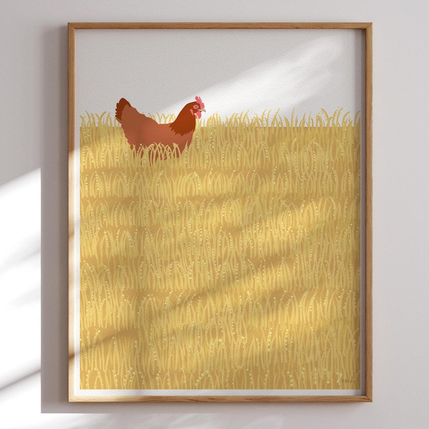 Chicken Art Print - Framed or Unframed - 130109