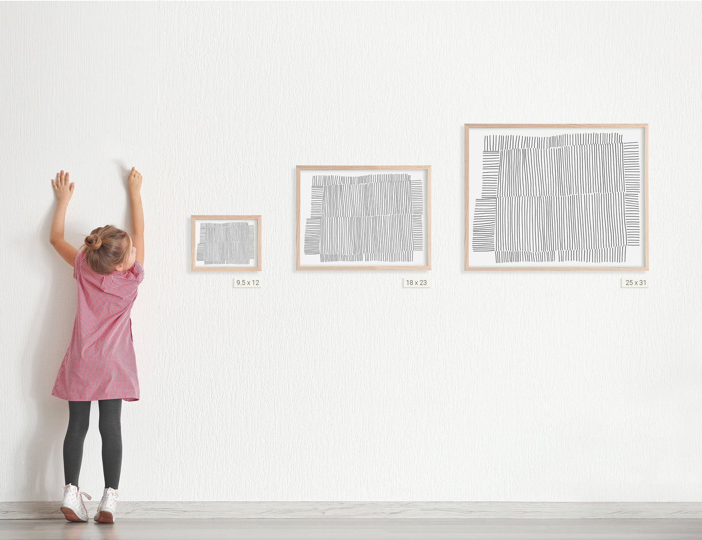 Lined Abstract Art Print - Unframed and Framed -181017