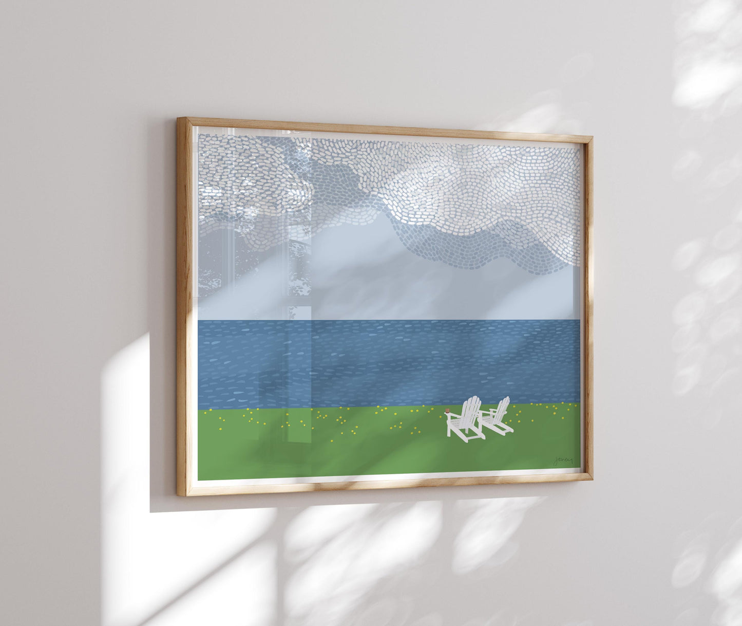 Water and Sky Landscape Art Print - Signed - 260628