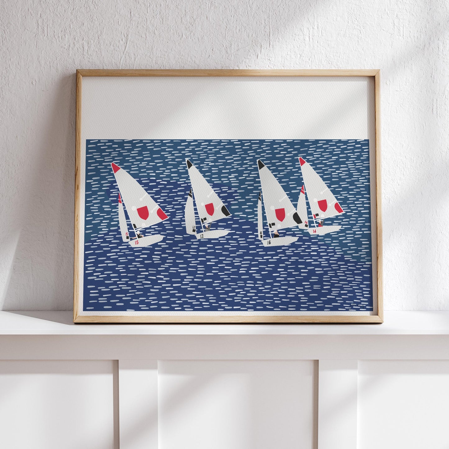 Sailing Team Art Print - Signed and Printed by Jorey Hurley - Unframed or Framed - 251116