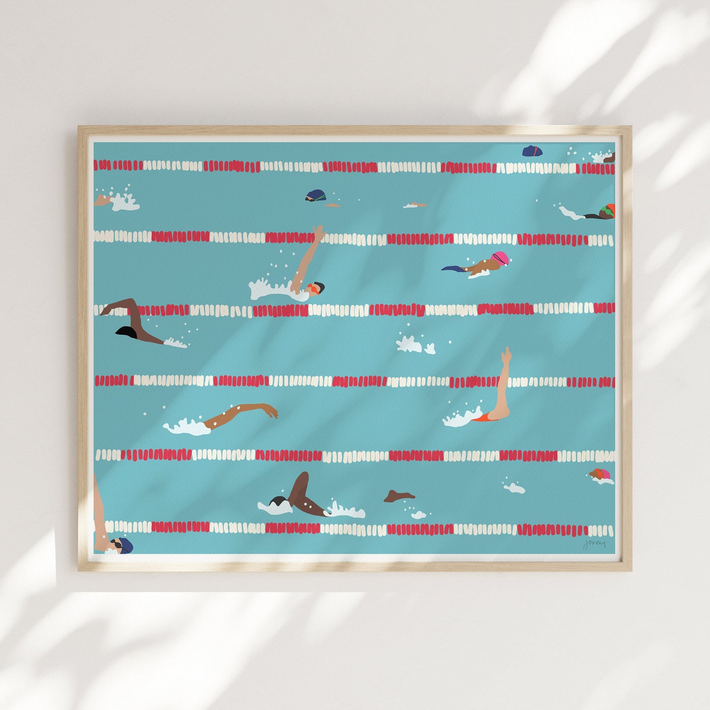 Swim Practice Art Print - Unframed or Framed - 160505