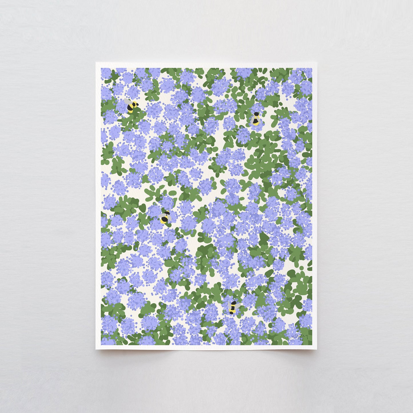 Bees and Rosemary Art Print- Unframed or Framed - 140318