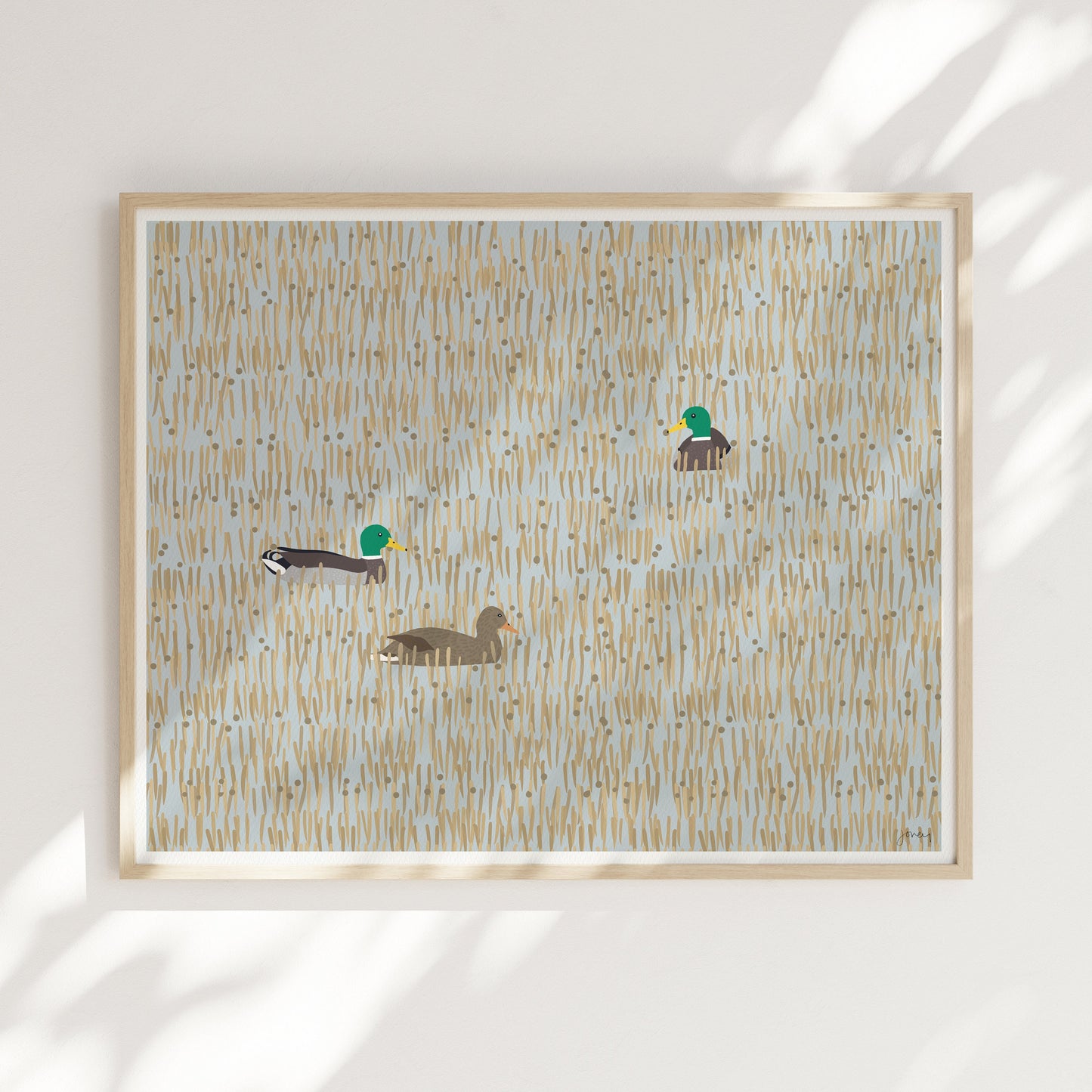 Mallards in Wetlands Art Print - Unframed or Framed - 231126