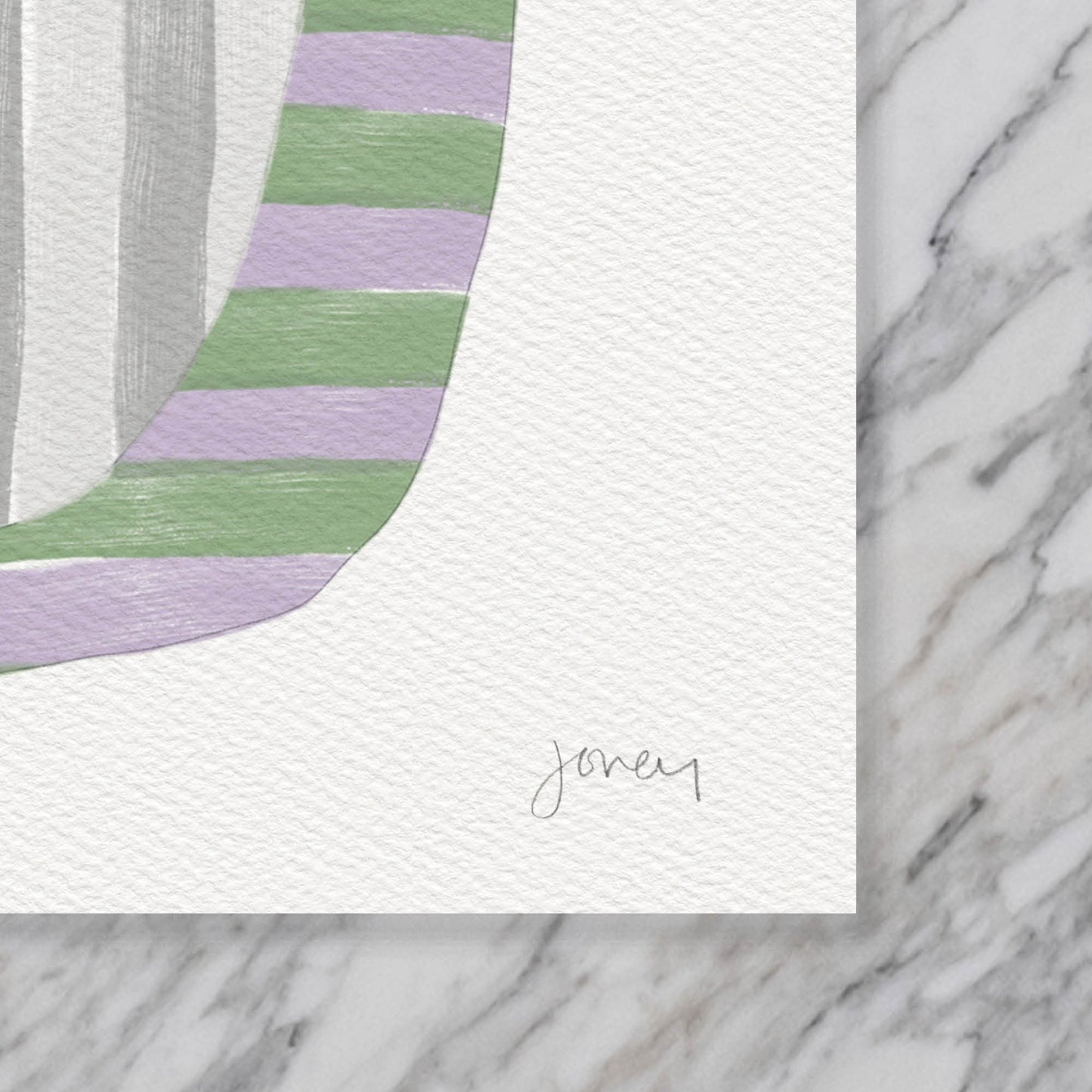 Striped Abstract Art Print - Unframed or Framed - 170914