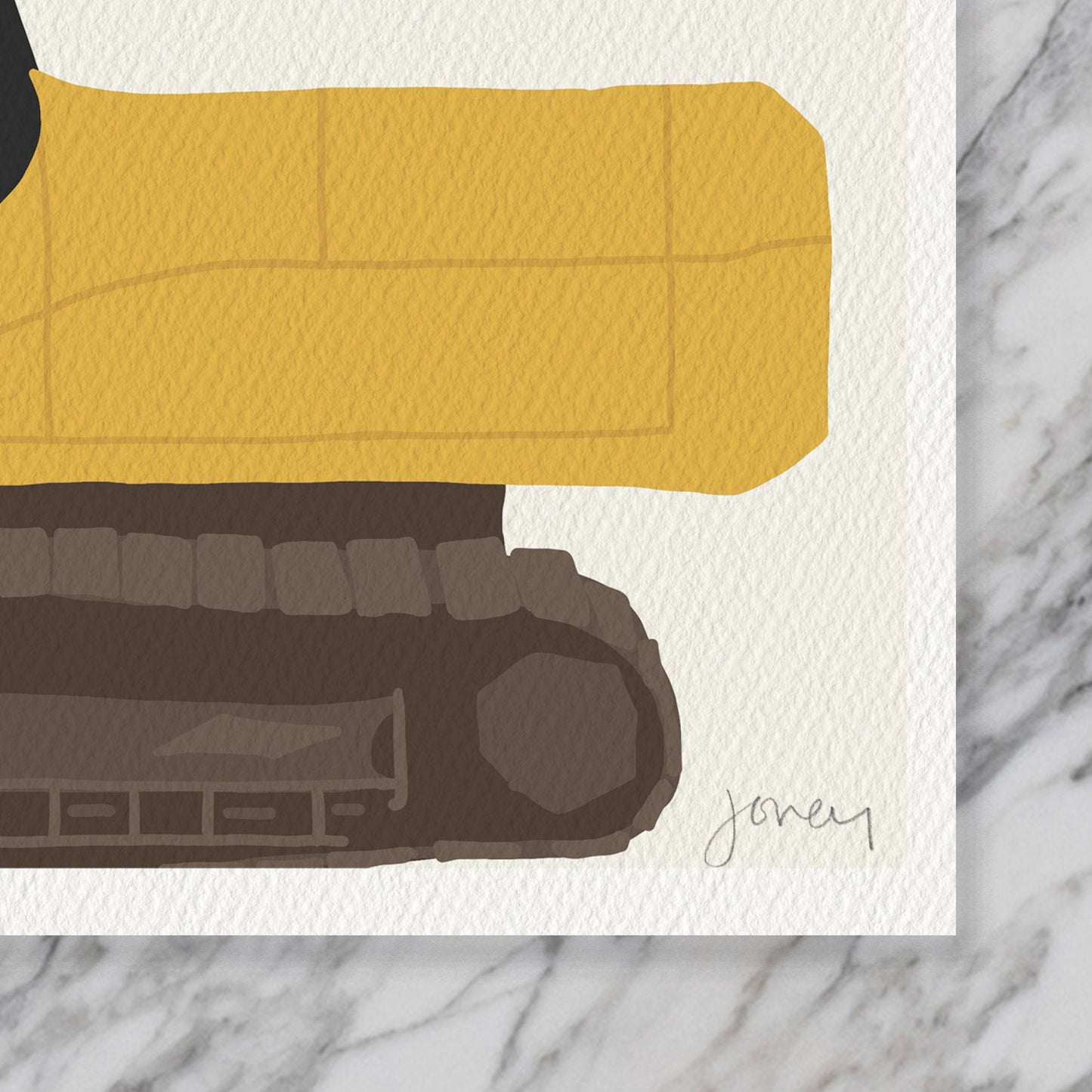 Excavator Art Print - Unframed or Framed - 141212